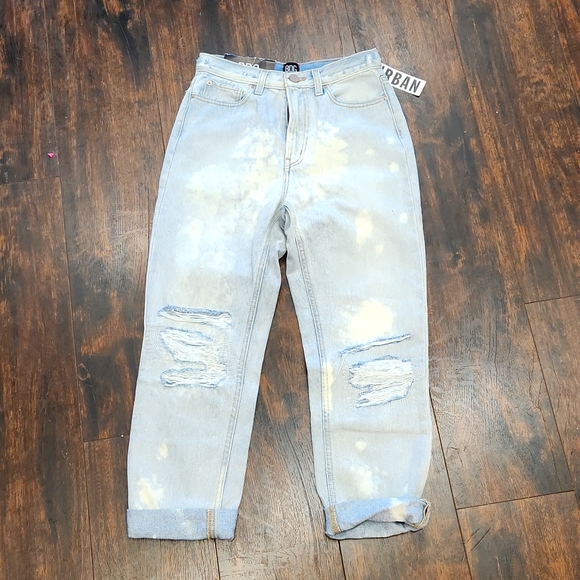 nwd BDG slim straight jeans 27 urban outfitters bleached + distressed denim new - Picture 1 of 7